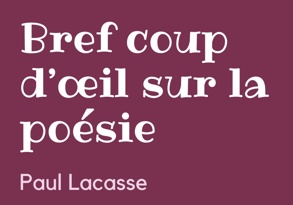 Bref clin d’oeil sur la poésie